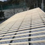 外張り断熱の屋根造り